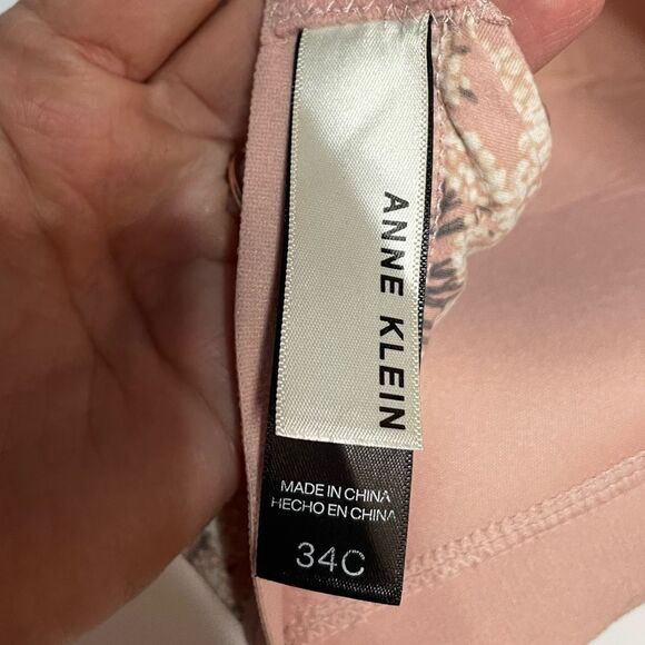 5 for $25🔥Anne Klein Floral Pink Bra 34C - Picture 3 of 5